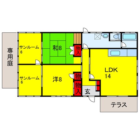 八幡宿駅 徒歩13分 1階の物件間取画像